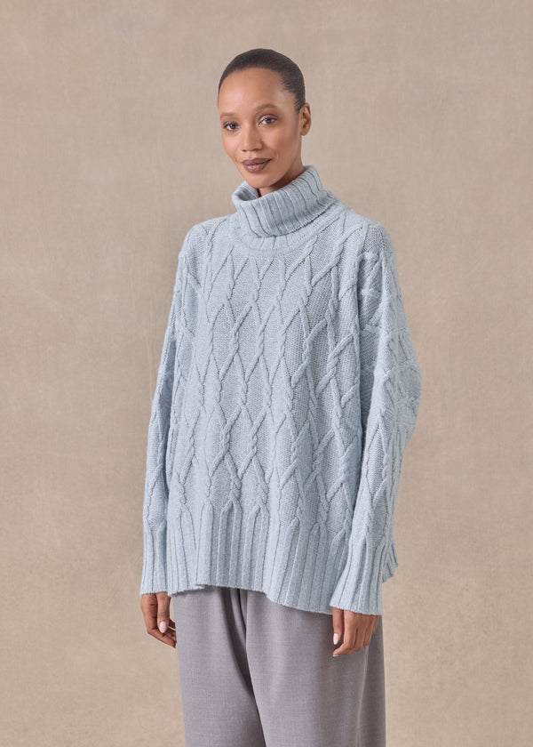 Eskandar Cashmere Roll Neck Sweater - Mid Plus