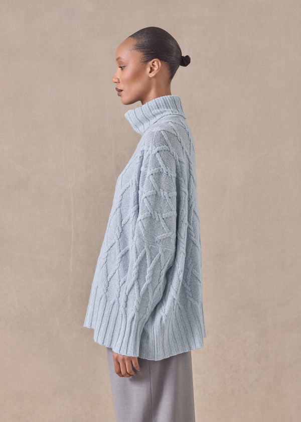 Eskandar Cashmere Roll Neck Sweater - Mid Plus