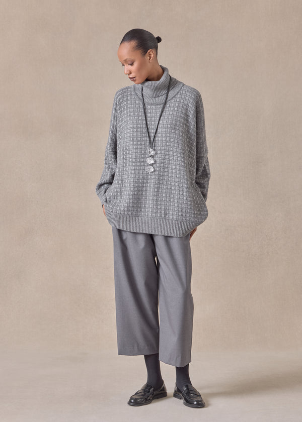 eskandar cashmere roll neck sweater - mid plus