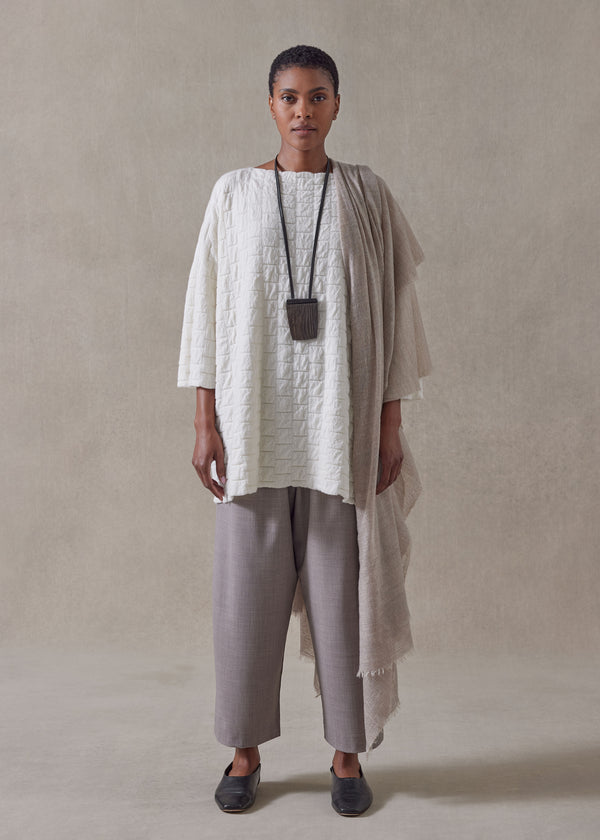 Eskandar Cashmere Square 3/4 Sleeve Sweater - Long