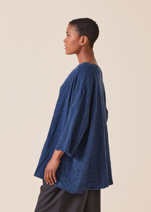 Eskandar Cashmere Square 3/4 Sleeve Sweater - Long