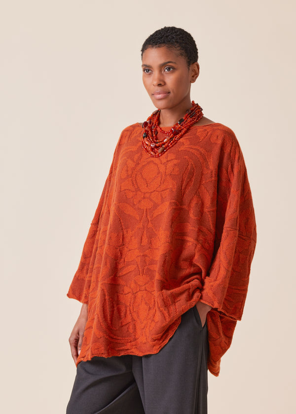 Eskandar Cashmere Square 3/4 Sleeve Sweater - Long