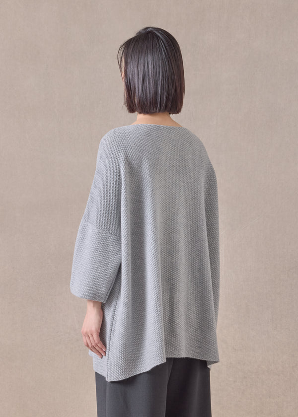 Eskandar Cashmere Square 3/4 Sleeve Top - Long