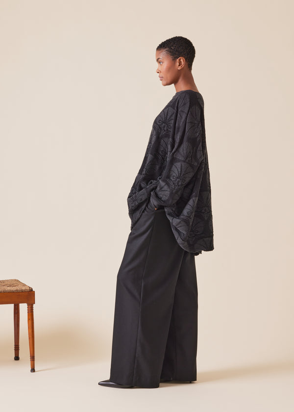 Eskandar Cashmere Square Slim Sleeve Sweater - Long