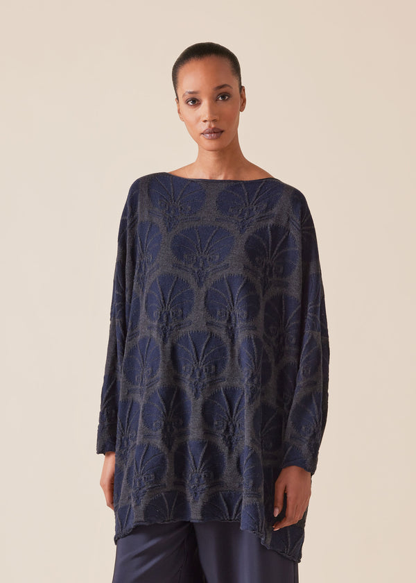 eskandar cashmere square slim sleeve sweater - long