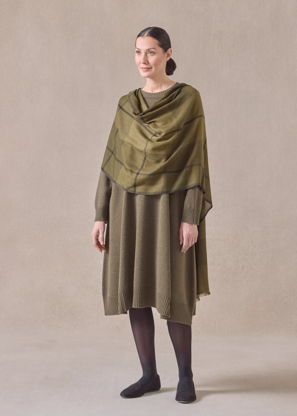 Eskandar Cashmere Tartan Check Scarf