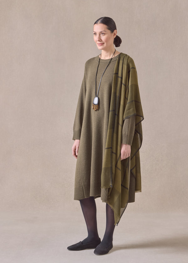 eskandar cashmere tartan check scarf