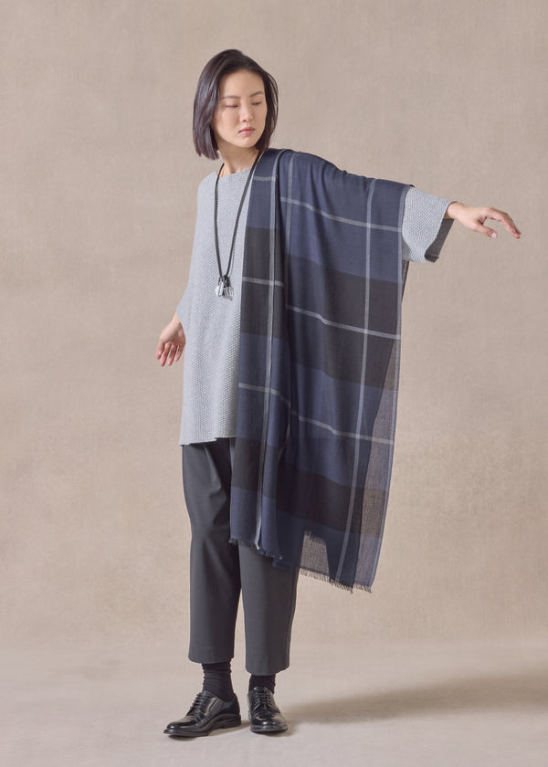 Eskandar Cashmere Tartan Check Scarf