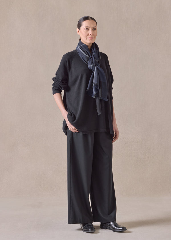 Eskandar Cashmere Tartan Check Scarf