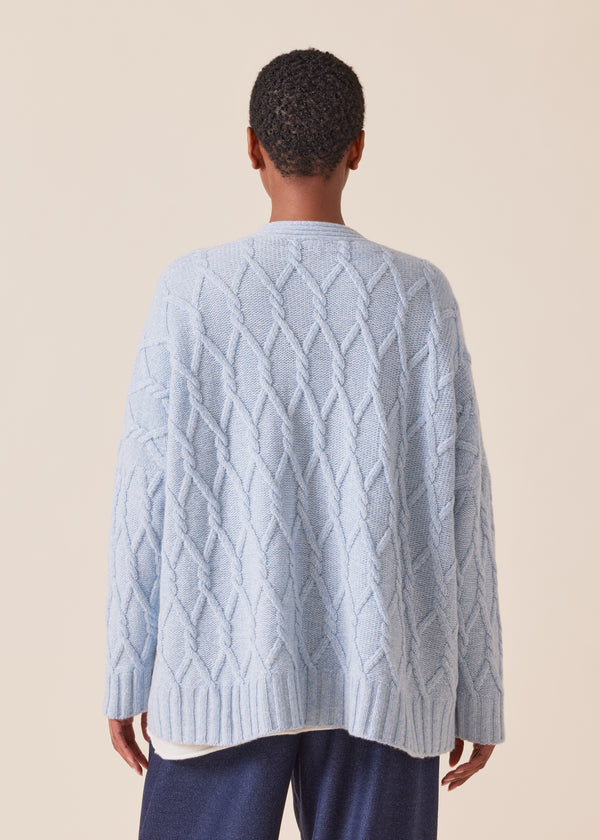 Eskandar Cashmere V-neck Cardigan - Mid Plus