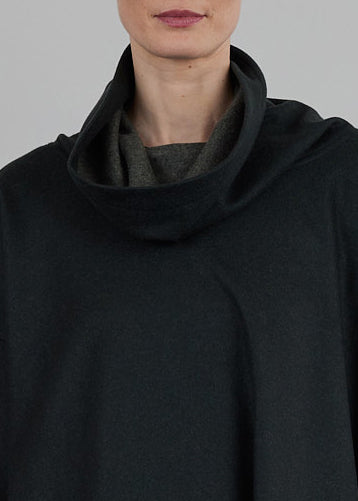 Eskandar Cashmere Wide A-line Monks Top - Long