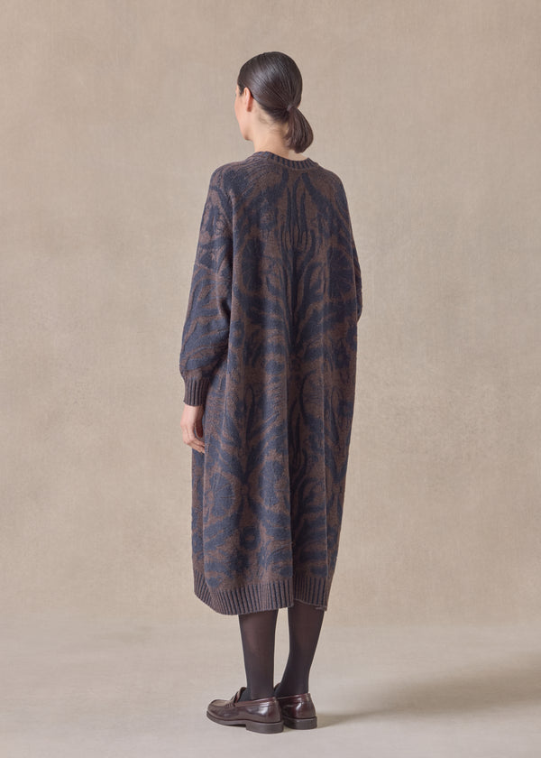 Eskandar Cashmere Wide A-line Round Neck Dress