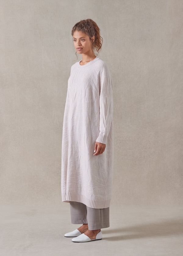 Eskandar Cashmere Wide A-line Round Neck Dress