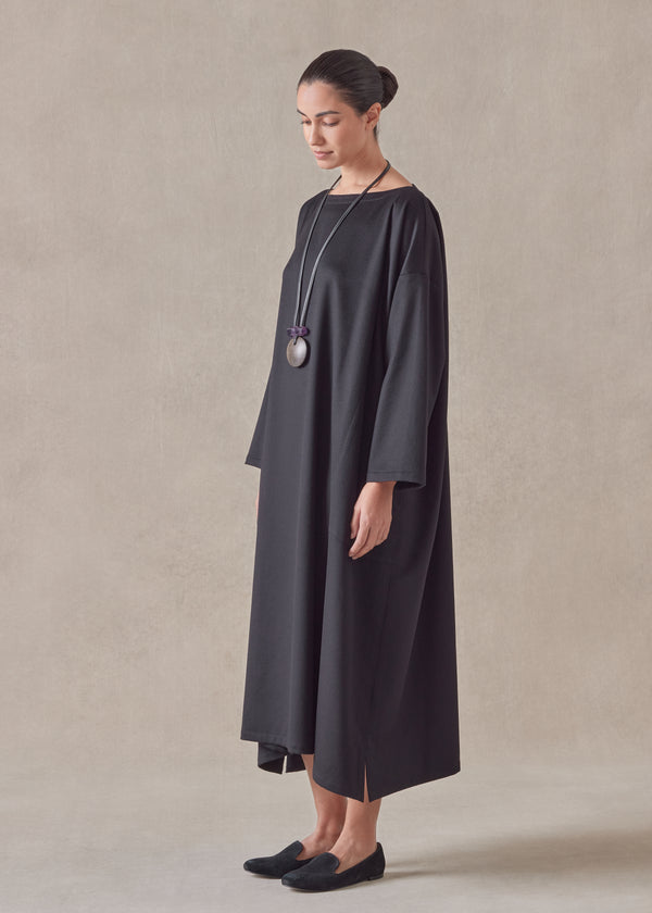 Eskandar Cashmere Wide A-line Scoop Neck Dress