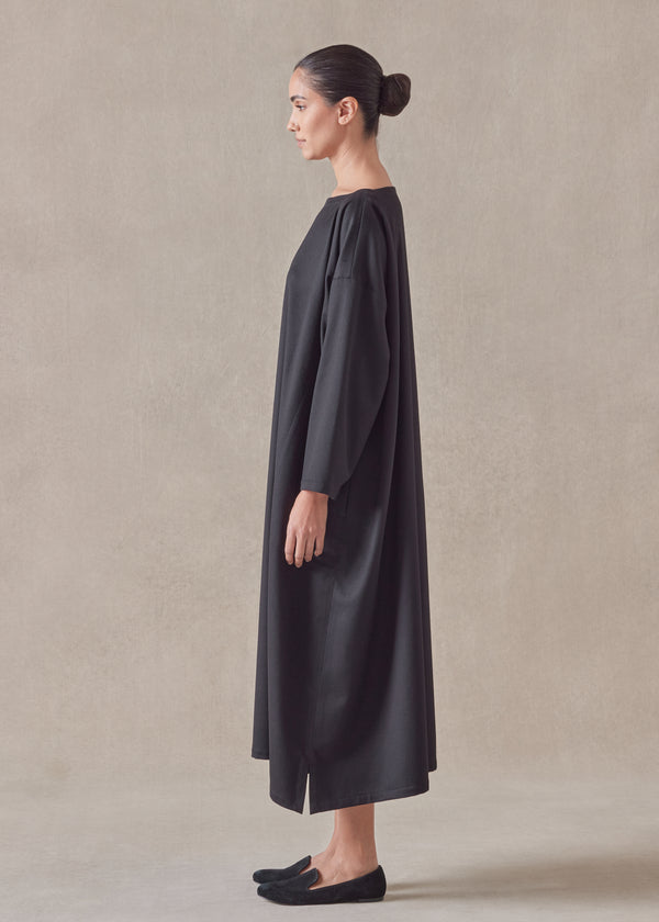 Eskandar Cashmere Wide A-line Scoop Neck Dress