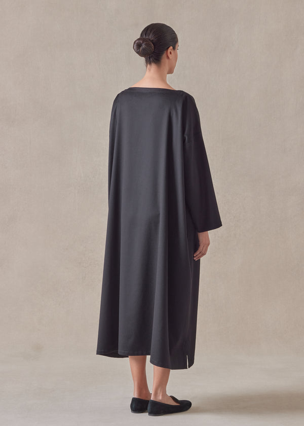 Eskandar Cashmere Wide A-line Scoop Neck Dress