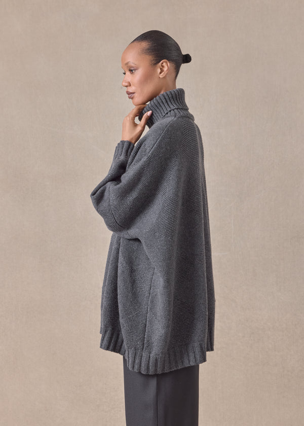 Eskandar Cashmere Wide Roll Neck Sweater - Long