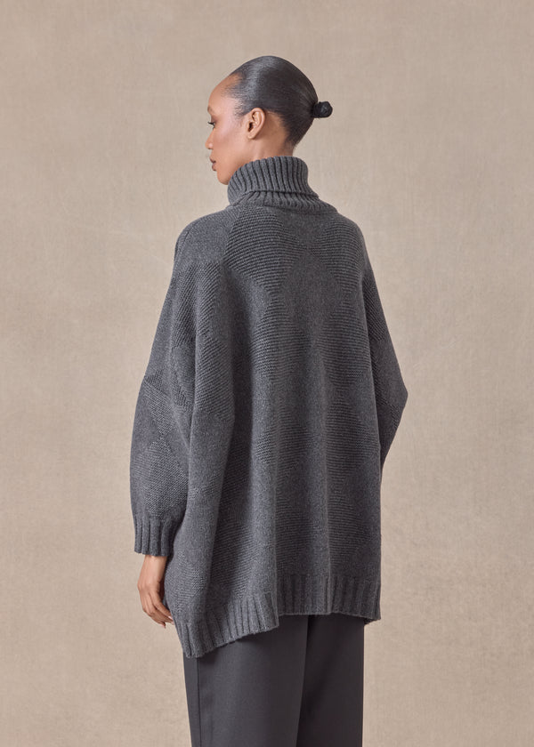 Eskandar Cashmere Wide Roll Neck Sweater - Long