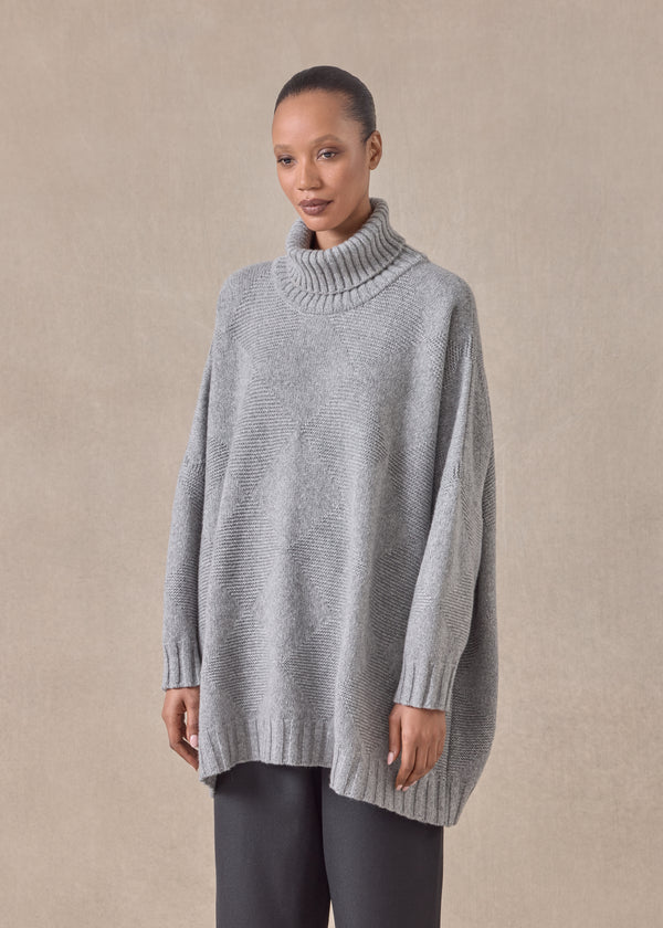 Eskandar Cashmere Wide Roll Neck Sweater - Long