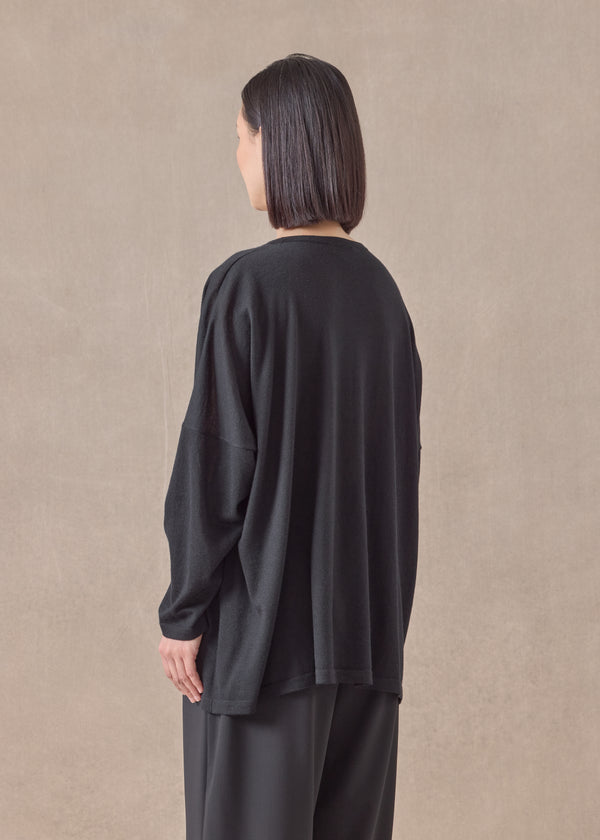 Eskandar Cashmere Wide Round Neck - Mid Plus