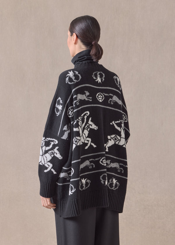 Eskandar Cashmere Wide Round Neck Sweater - Long