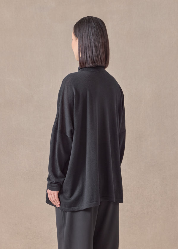 Eskandar Cashmere Wide Scrunch Neck - Mid Plus