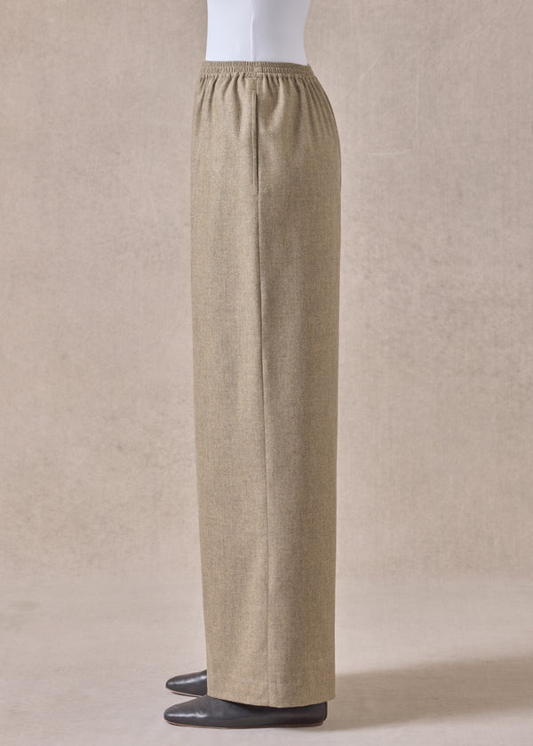 Eskandar Cashmere Wool Mix Flared Trouser