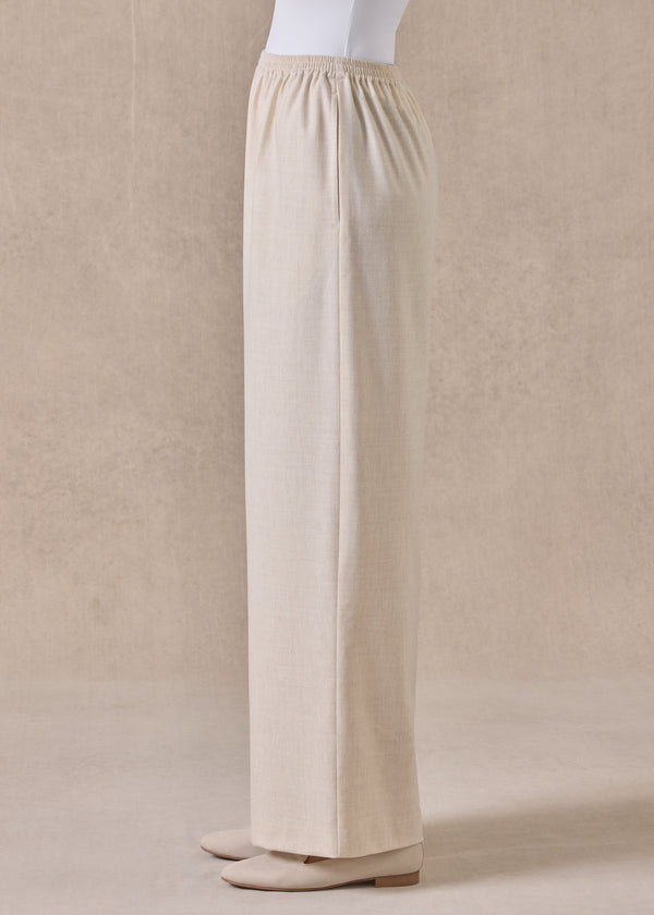 Eskandar Cashmere Wool Mix Flared Trouser