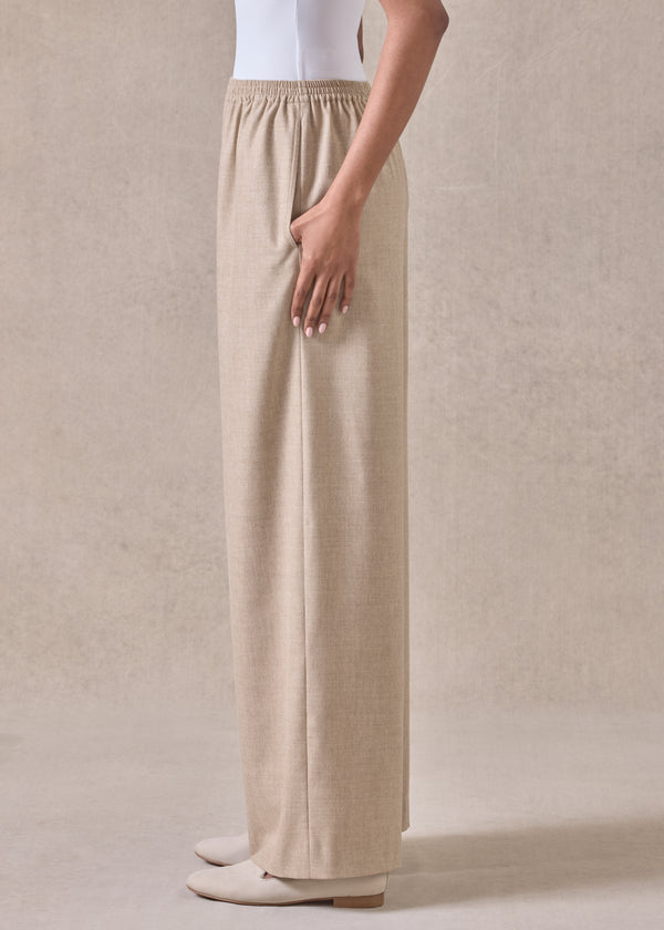 Eskandar Cashmere Wool Mix Flared Trouser