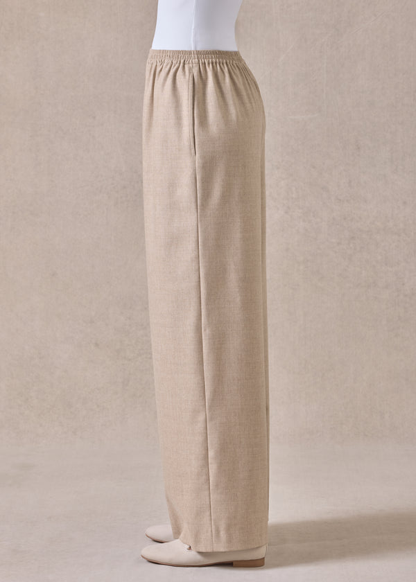 Eskandar Cashmere Wool Mix Flared Trouser