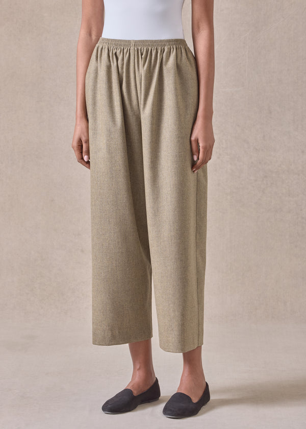 Eskandar Cashmere Wool Mix Japanese Trouser