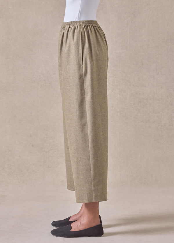 Eskandar Cashmere Wool Mix Japanese Trouser