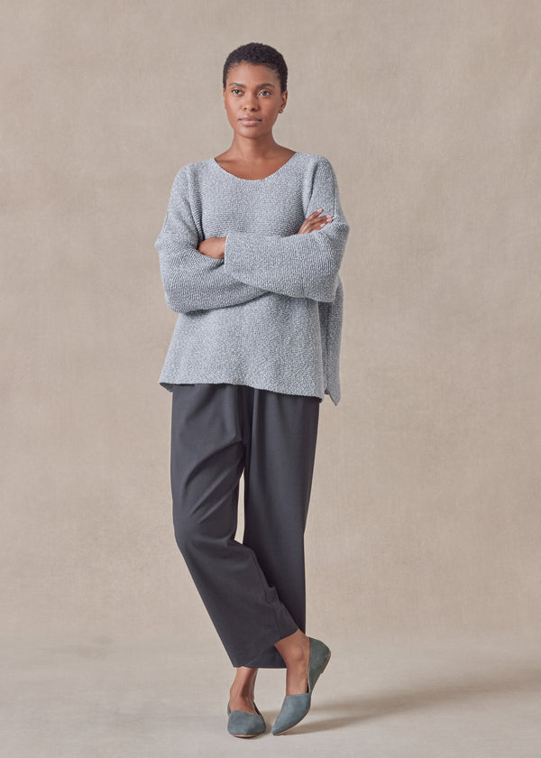 eskandar cotton cropped bateau