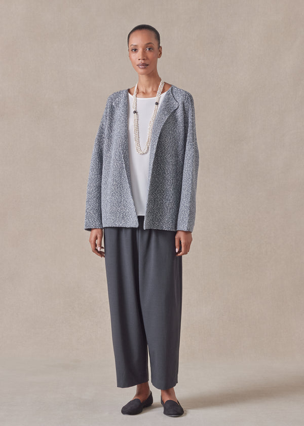 eskandar cotton cropped jacket coat