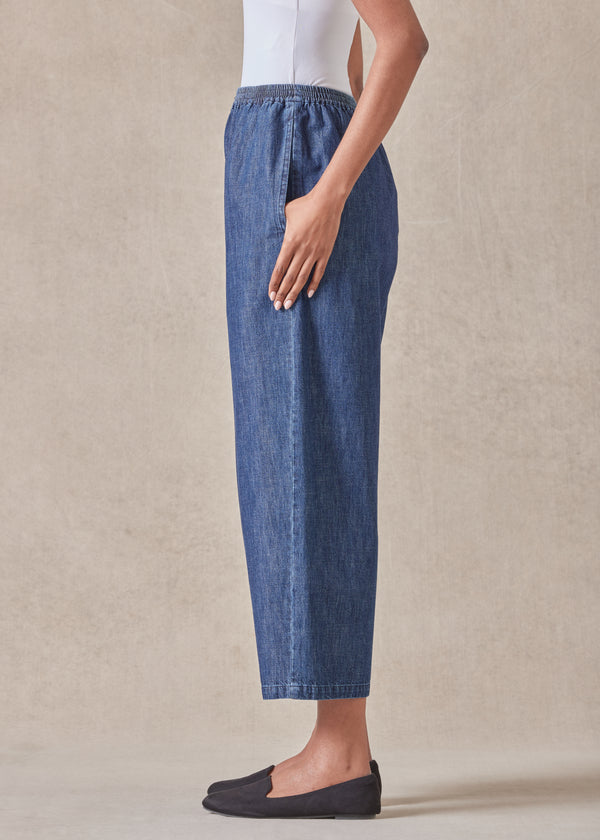 Eskandar Cotton Denim Japanese Trouser