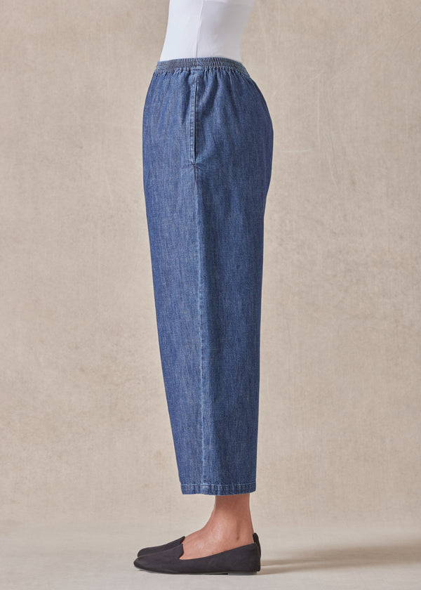 Eskandar Cotton Denim Japanese Trouser