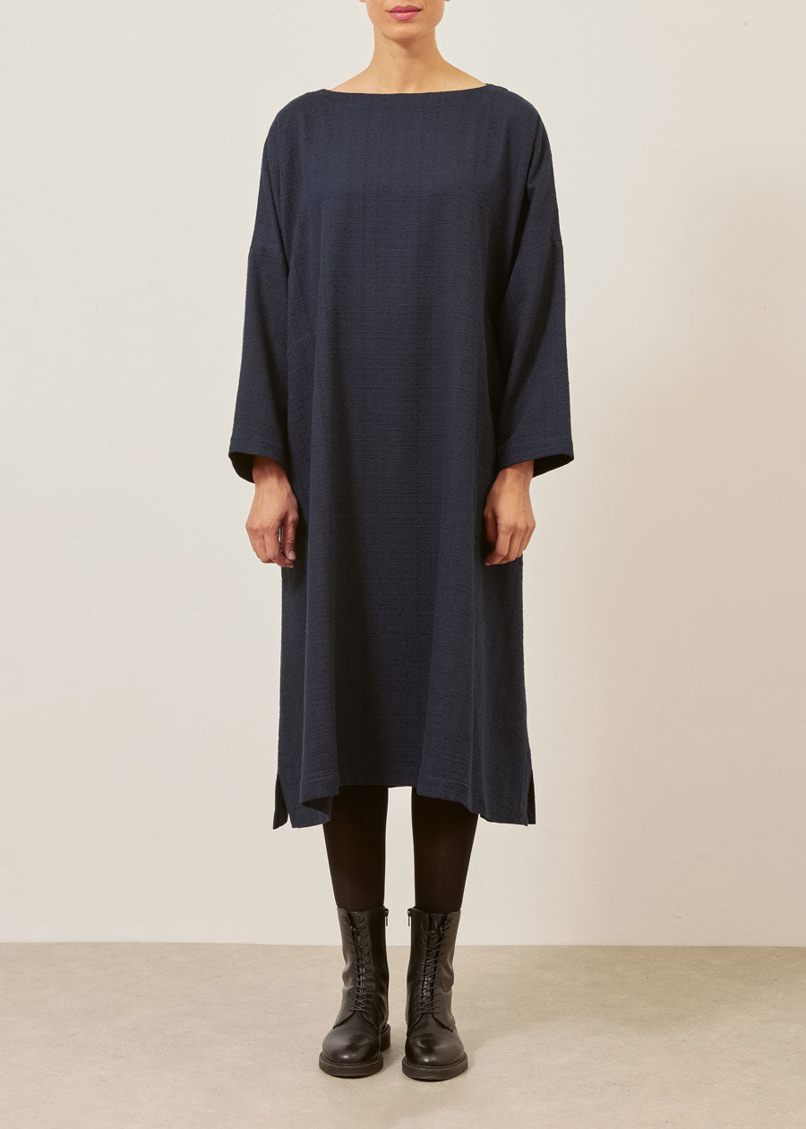 Eskandar Cotton Imperial Scoop Neck Dress