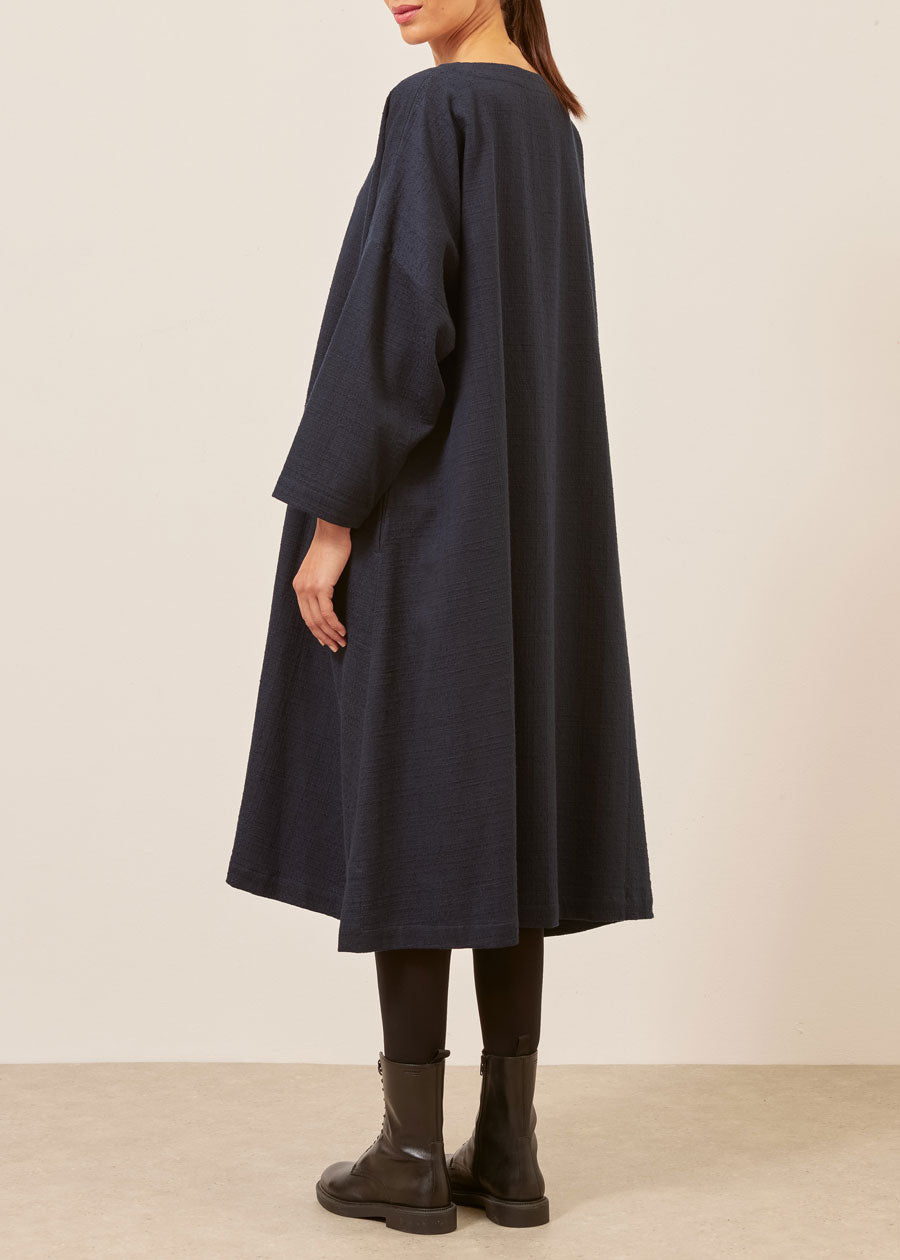 Eskandar Cotton Imperial Scoop Neck Dress