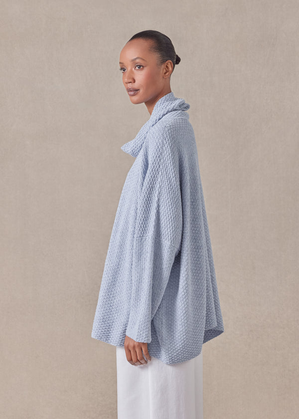 Eskandar Cotton Linen Mix Monks Top - Mid Plus