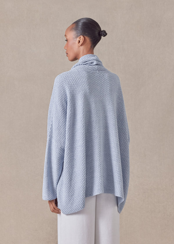 Eskandar Cotton Linen Mix Monks Top - Mid Plus