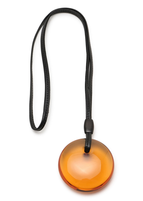 eskandar hand shaped coloured disc pendant