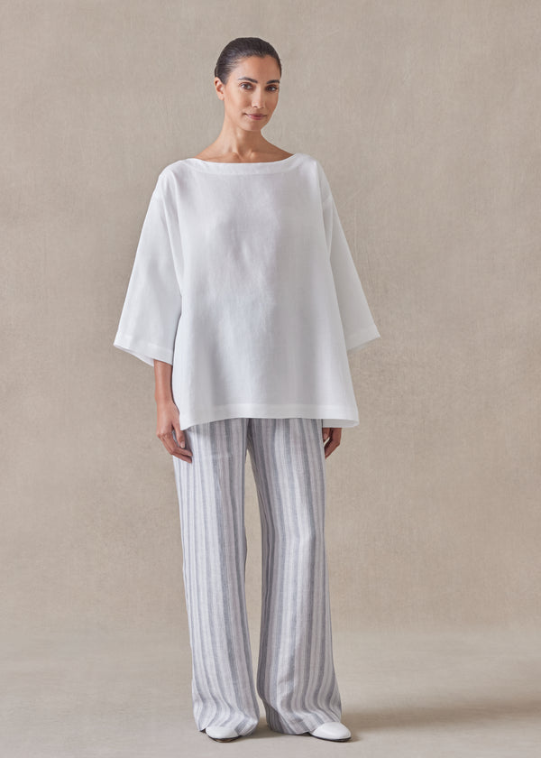 Eskandar Linen Drawstring Trouser