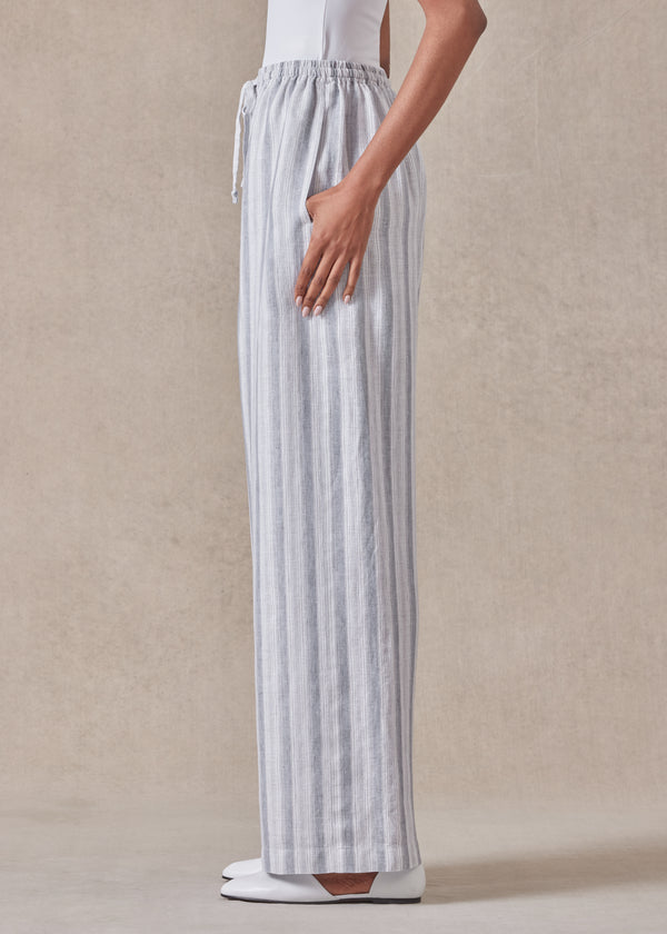 Eskandar Linen Drawstring Trouser