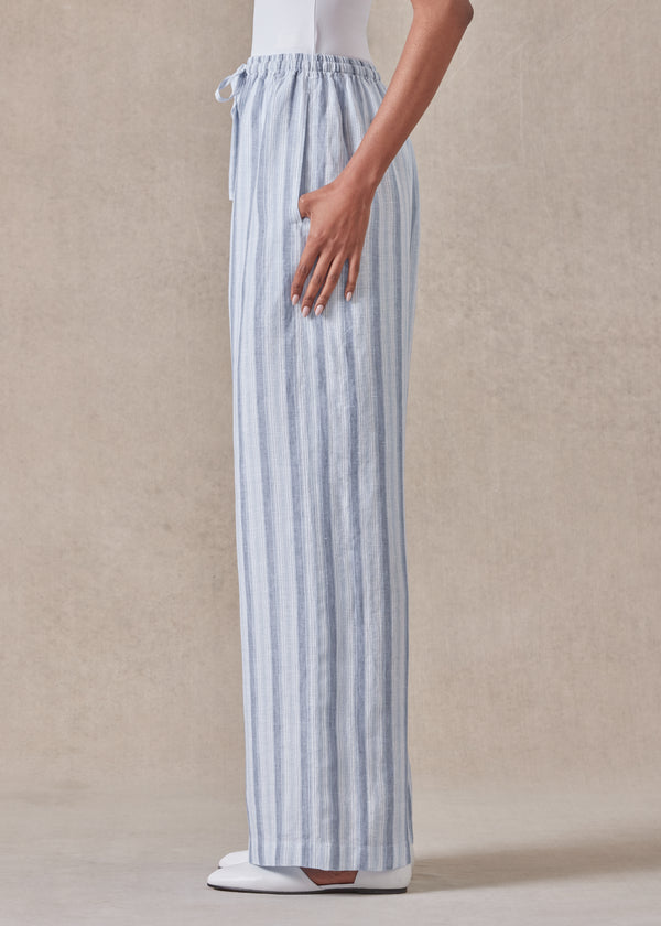 Eskandar Linen Drawstring Trouser