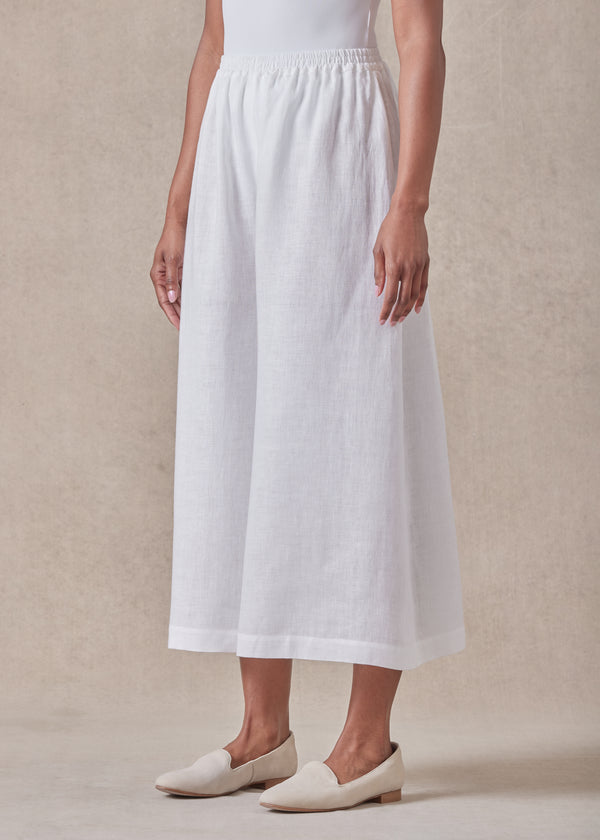 Eskandar Linen Flared Culotte