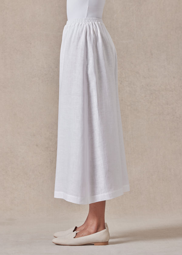 Eskandar Linen Flared Culotte
