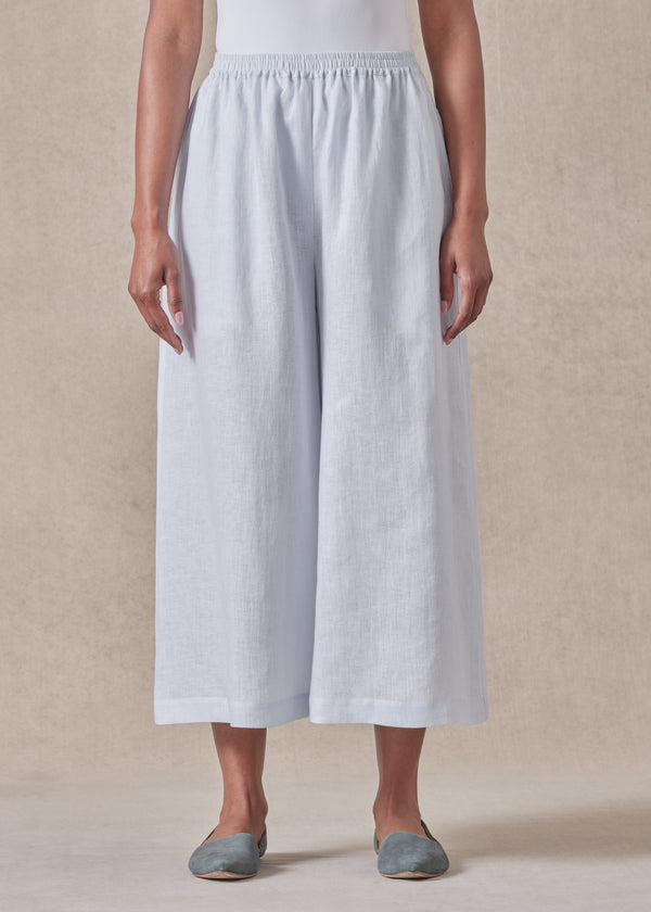Eskandar Linen Flared Culotte