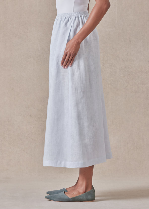 Eskandar Linen Flared Culotte