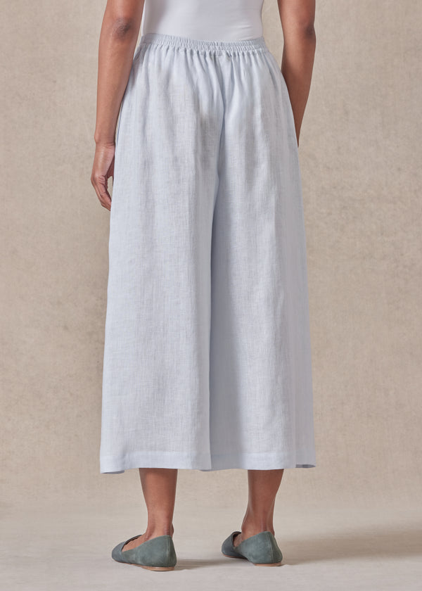 Eskandar Linen Flared Culotte