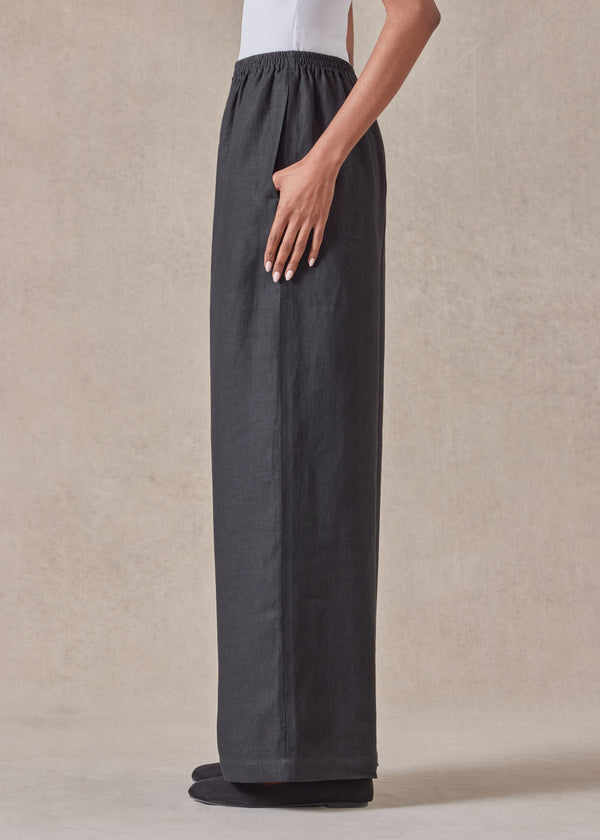 Eskandar Linen Flared Trouser